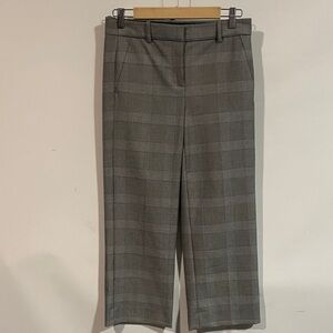 J. Crew Gray Plaid wide leg Trousers